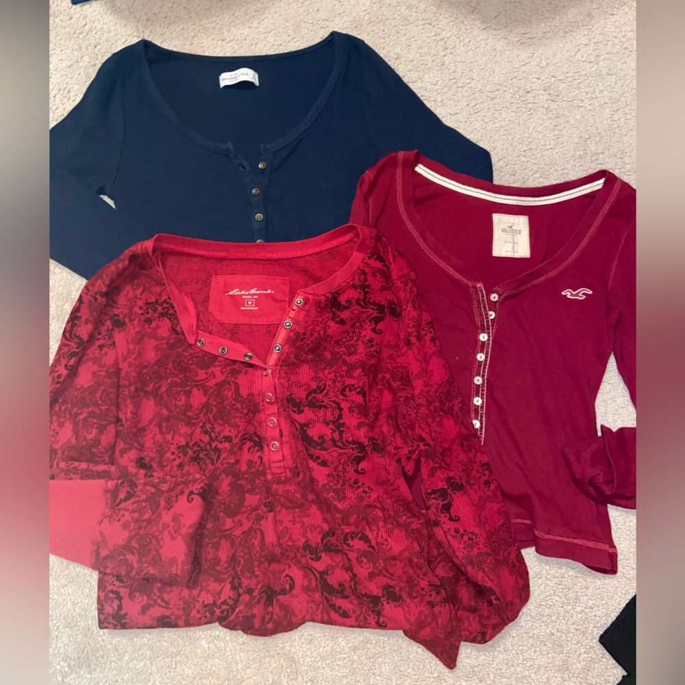 Bundle of henley long sleeves